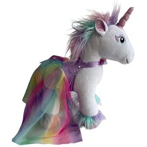 Build A Bear Unicorn + Tutu 2019 Beary Fairy Friends Rainbow Plush Stuffed EUC